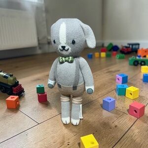 Cuddle + Kind Handmade Adorable Knit Dog Plush Toy Noah